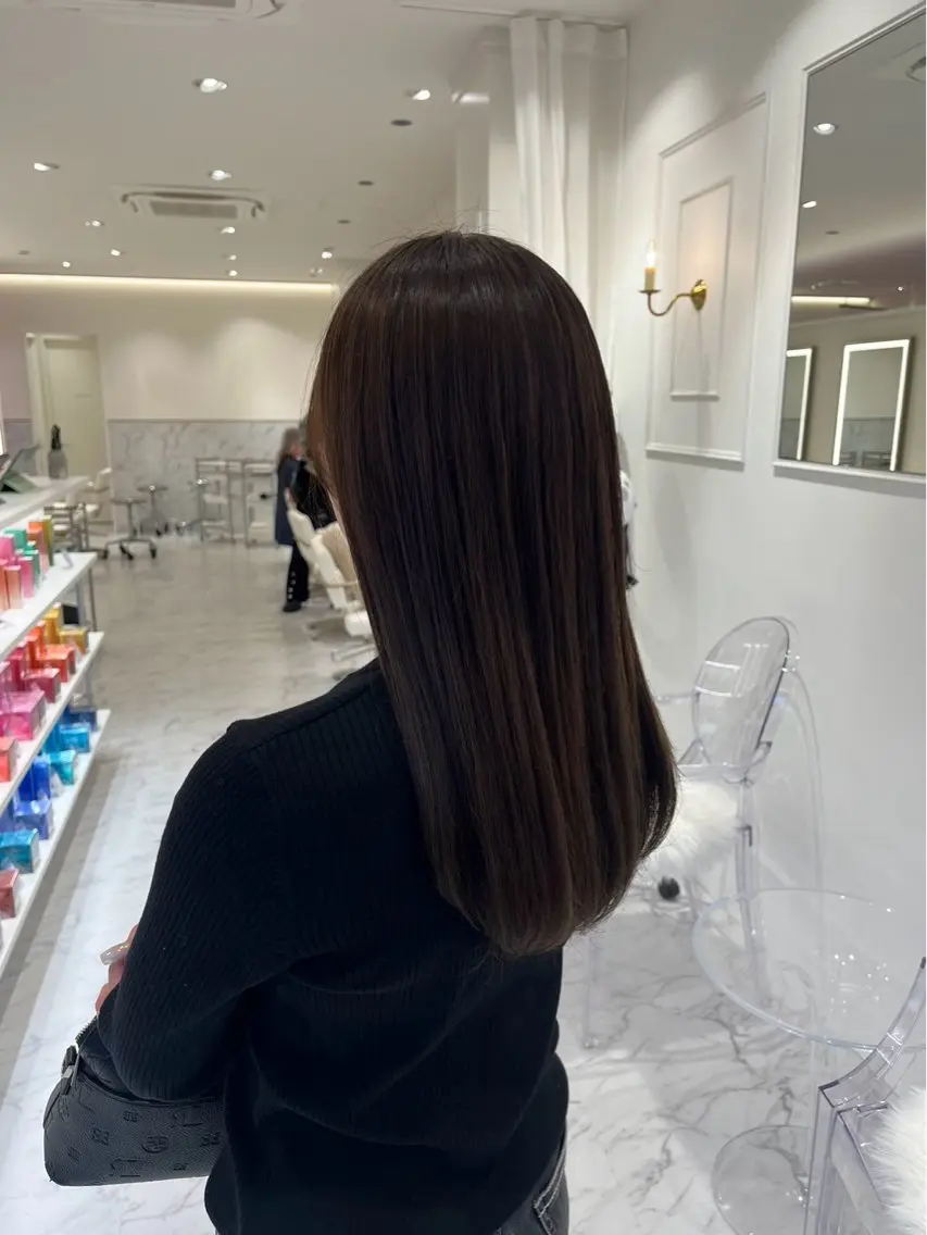 セミロング カラー ParveMix /楠本結菜🤍のヘアスタイル