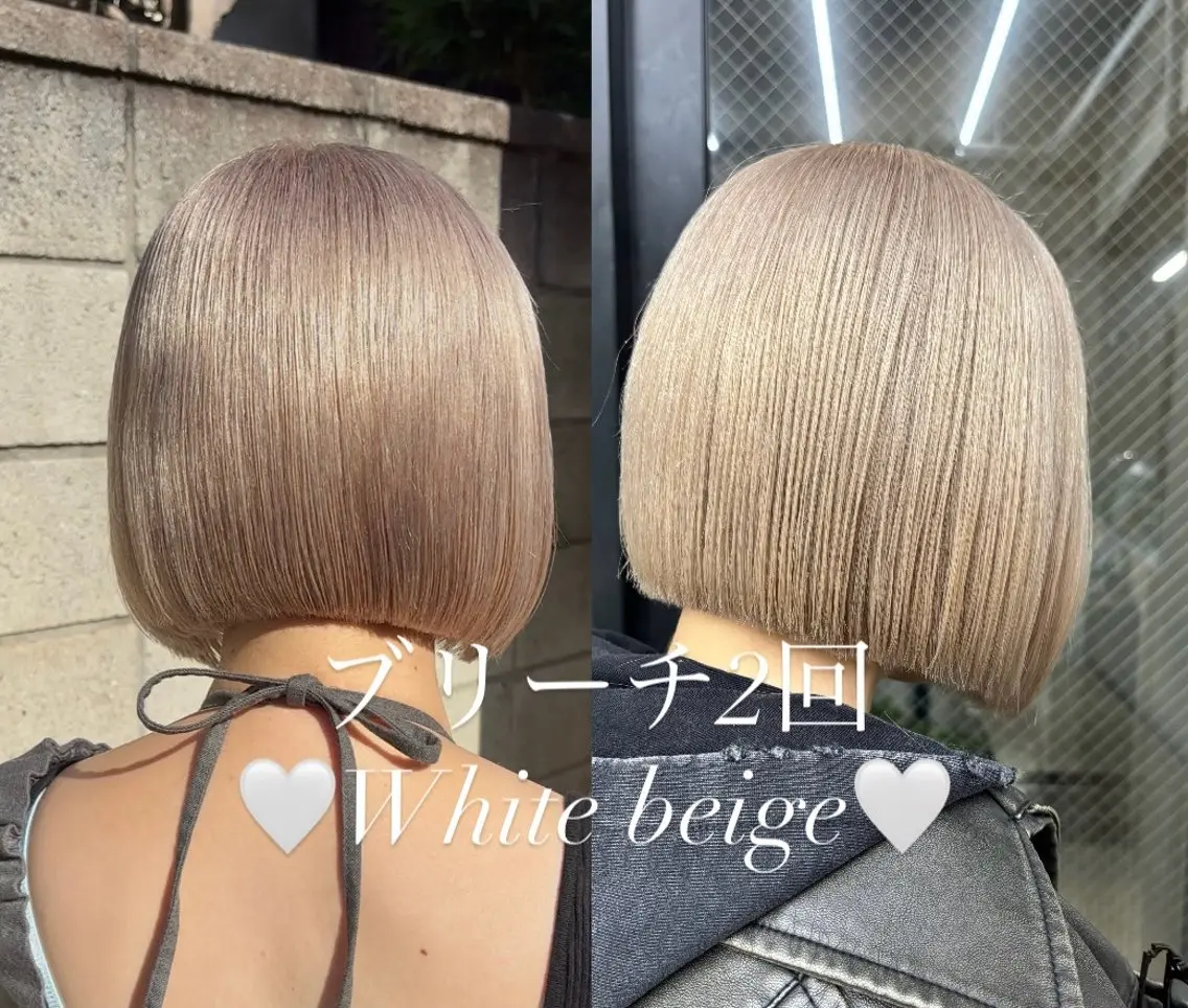 ショート カラー ベージュカラー ブリーチ ケアブリーチ ケアカラー デザインカラー ハイトーンカラー/ デザインカラー/瑛樹のヘアスタイル