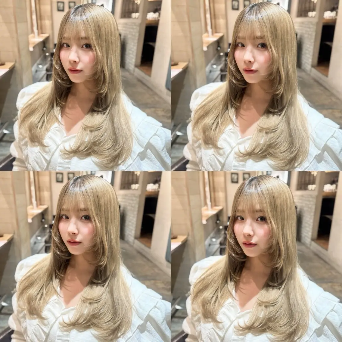 ロング カラー グレージュ ミルクティーグレージュ ハイレイヤー 髪質改善 韓国風ヘア カット ヘアカラー トリートメント 店長✨髪質改善✖️ 透明感カラー／純大のヘアスタイル