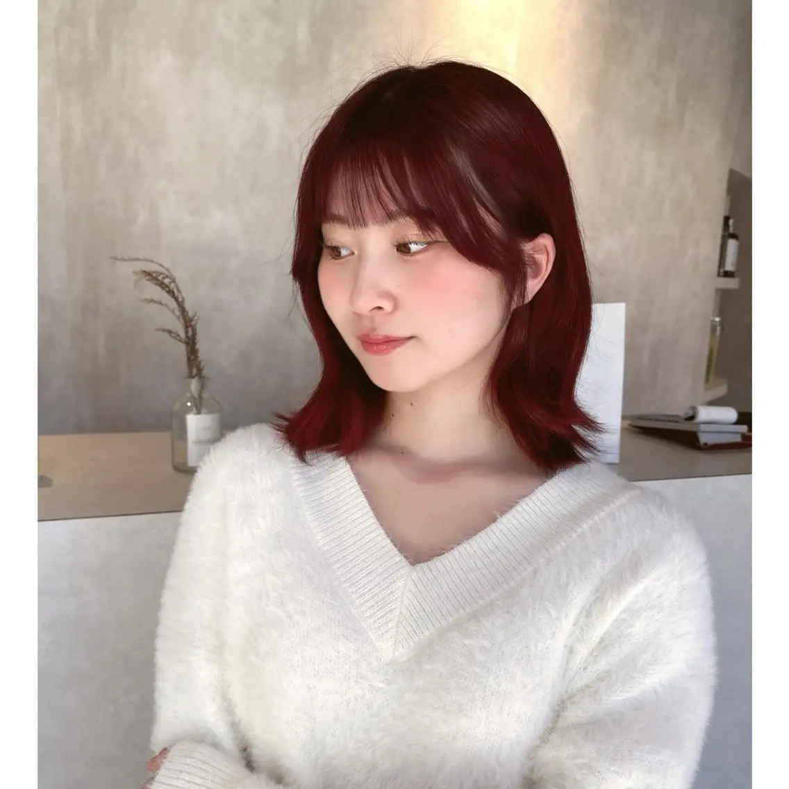 ミディアム カラー ヘアカラー トリートメント miyu /トレンド カラー×艶髪のヘアスタイル