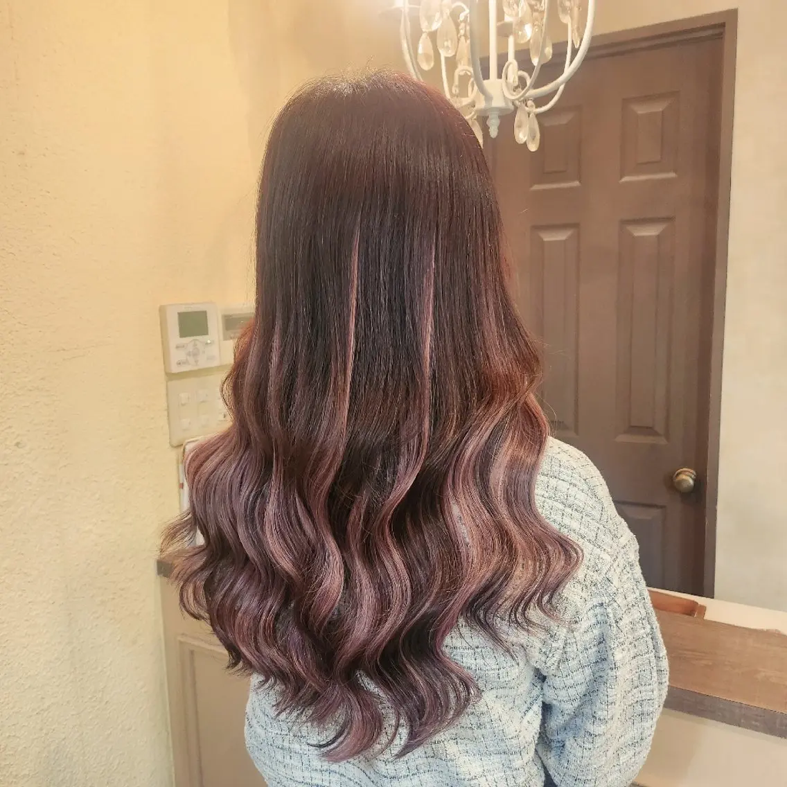 ロング ヘアアレンジ シールエクステ エクステ ハイライト ロング カット エクステ 田井中 悠紀のヘアスタイル
