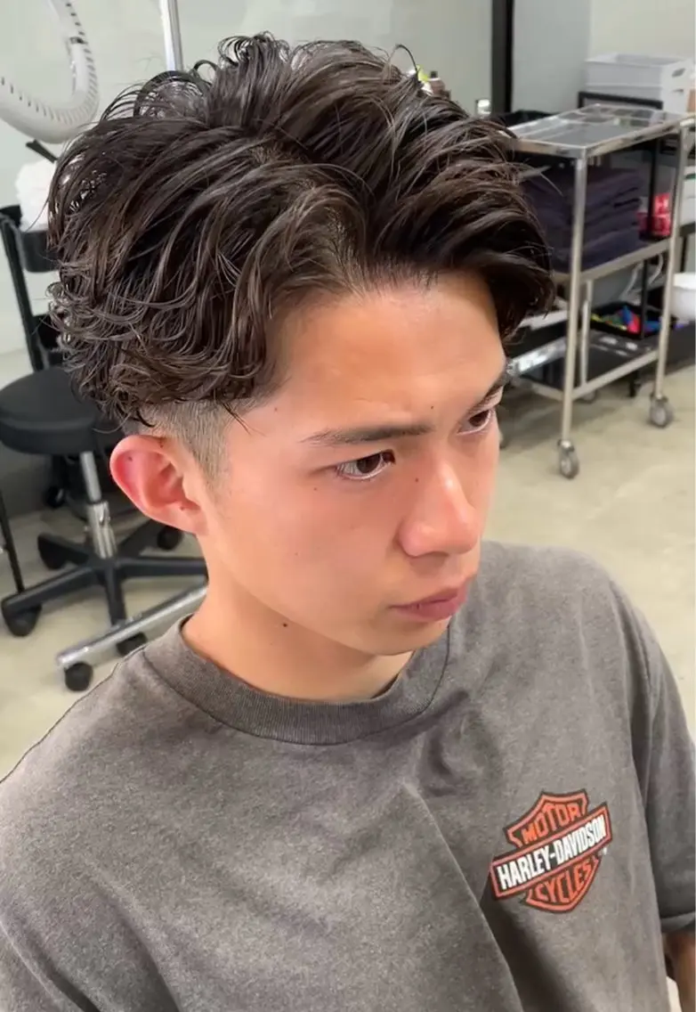 ショート パーマ メンズ専門サロン wokeのヘアスタイル
