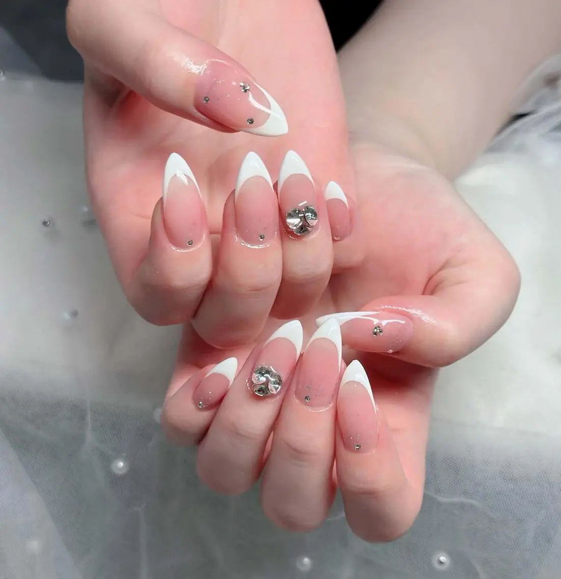 ネイル フレンチネイル ジェルネイル ハロウィン 韓国ネイル マグネットネイル ハンドネイル H.baby Nail Salonのネイルデザイン