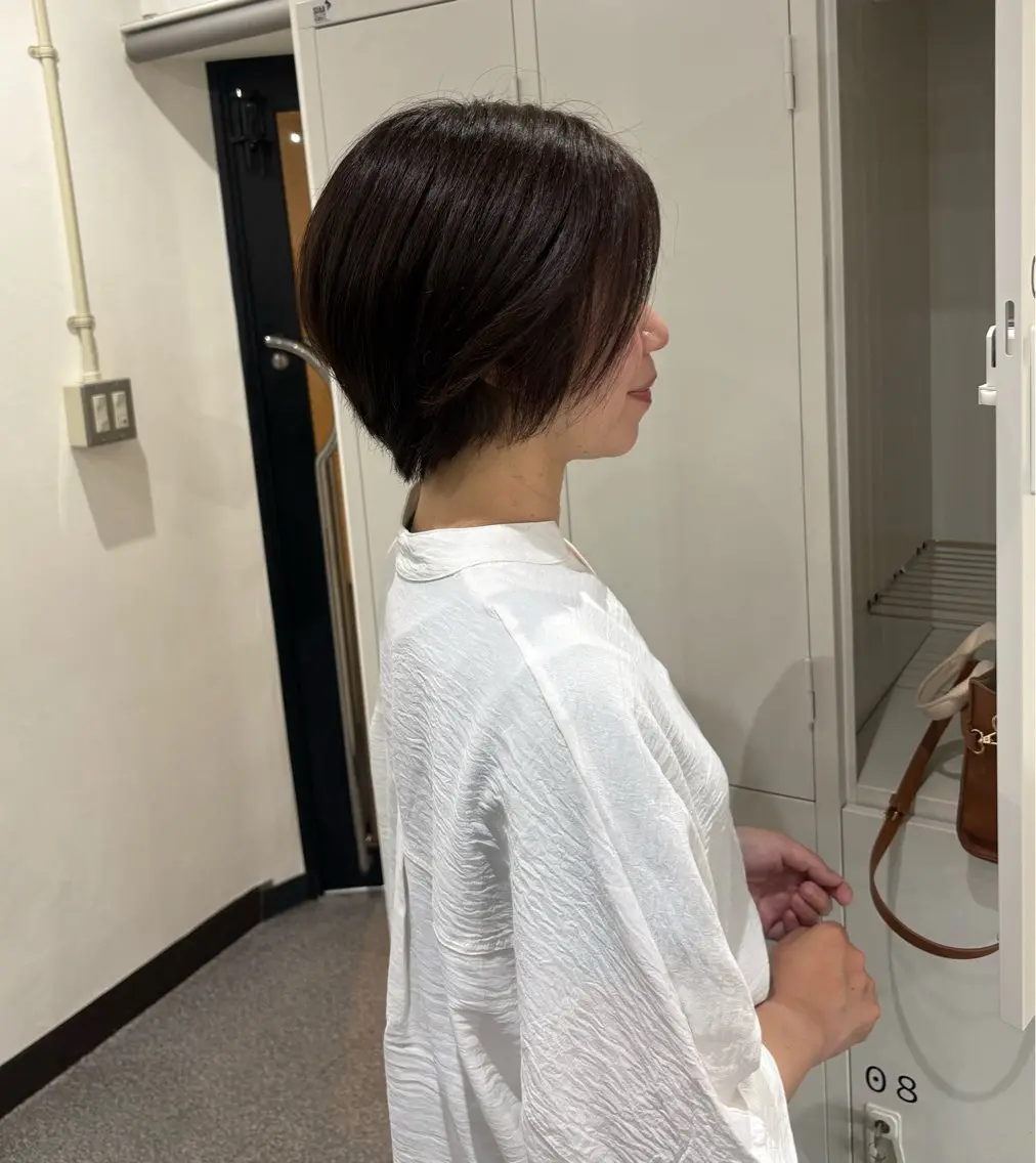 ショート ショートボブ ボブ くびれヘア ショートヘア カット ヘアカラー 望月 あんなのヘアスタイル