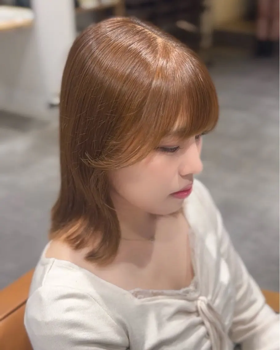 ミディアム カット ヘアカラー 盛れヘア🪽 /miyu🎀のヘアスタイル