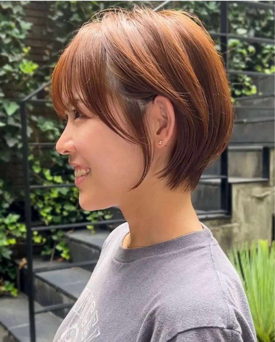 🌟似合わせカット✖️天使の艶カラー✖️シルクトリートメント✂️ショート/ボブ/丸みショート/丸みショートの写真