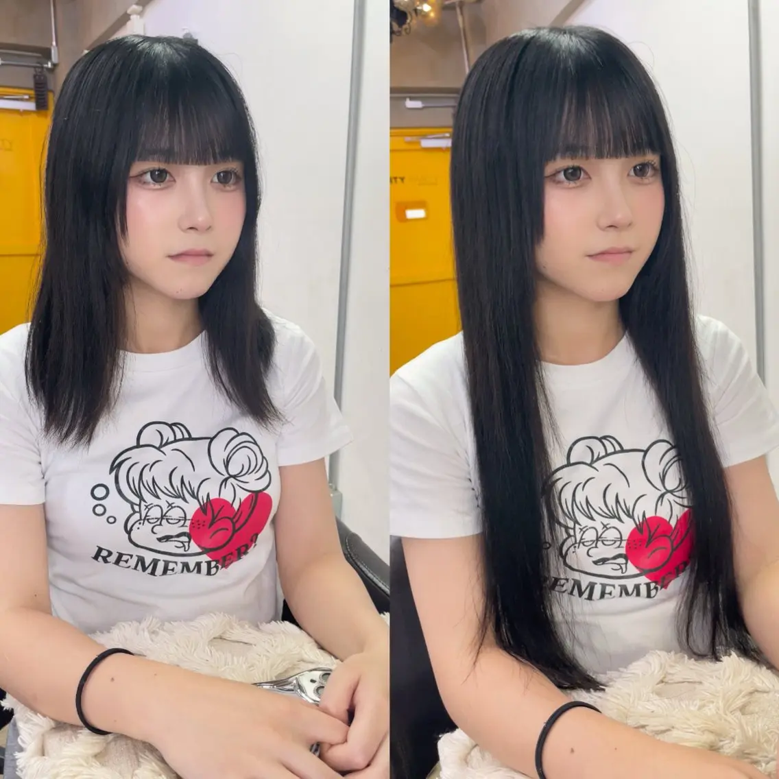 ミディアム エクステ プルエクステ界隈 ハイトーン/カツオ✨のヘアスタイル