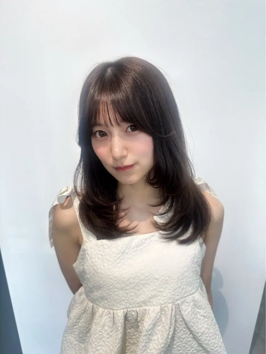 ミディアム カット 縮毛矯正 トリートメント 縮毛矯正Rina🩶 銀座のヘアスタイル