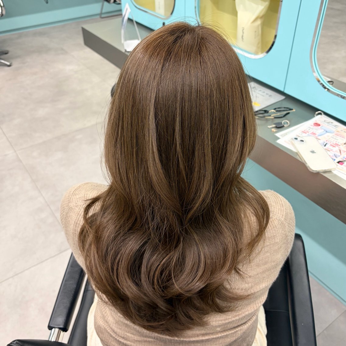 ロング 切りっぱなしボブ ボブ 顔まわりレイヤー 顔周りカット 髪質改善 kyon🎀ベージュ /ショートカットのヘアスタイル