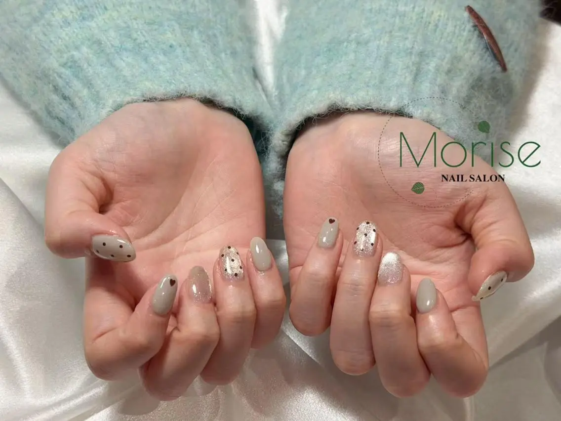 ネイル 長さ出し フレンチネイル ジェルネイル ガラスフレンチ 韓国ネイル MoriseNail 表参道のネイルデザイン