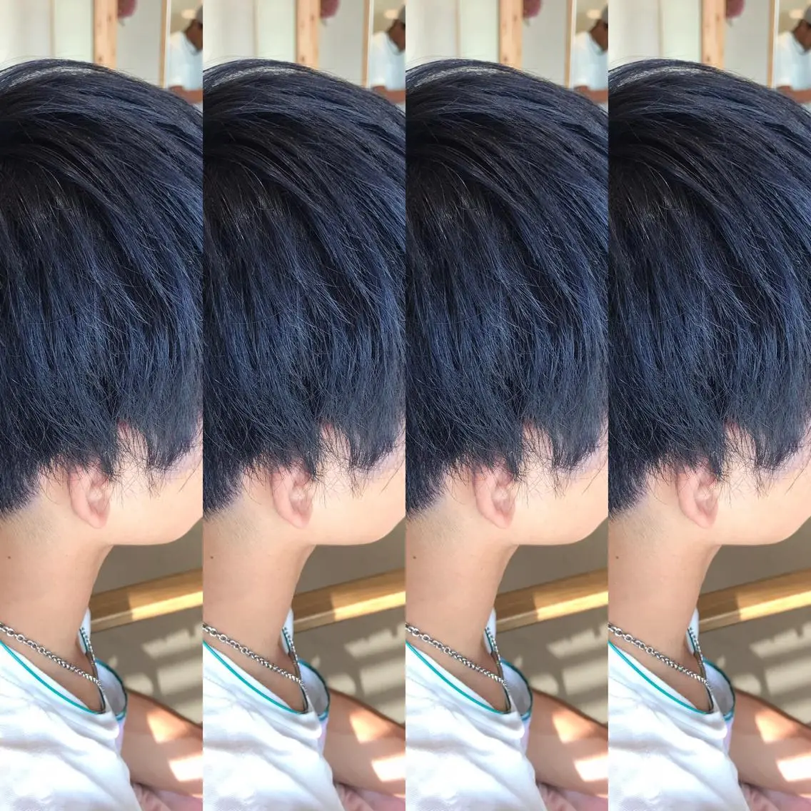 ショート カラー メンズ ブルーカラー ヘアカラー 大久保 隆蔵のヘアスタイル