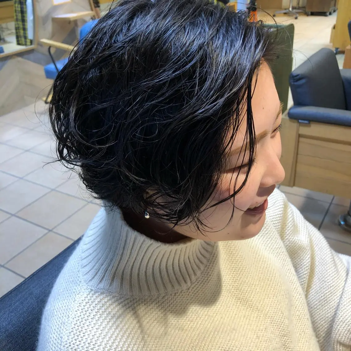 ショート パーマ ショートヘア AMANE🌼 ハヤシサオリのヘアスタイル