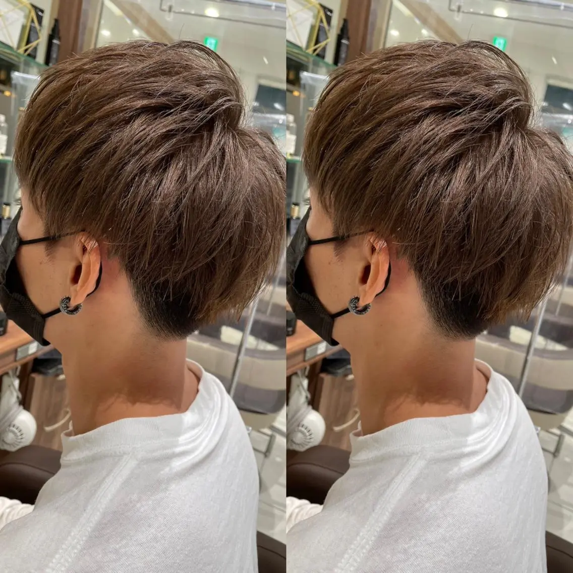 ショート パーマ メンズ カット レイヤーカット♡ 🌻鈴木花🌈のヘアスタイル