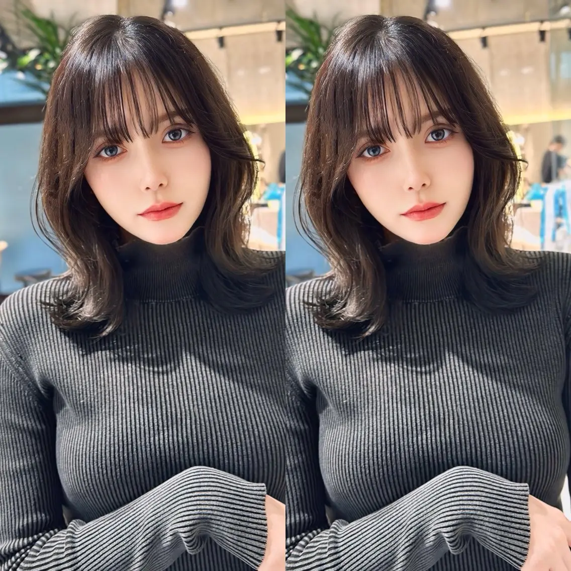 セミロング カラー ベージュカラー ブリーチ 透明感カラー ブリーチなしカラー 髪質改善 カット ヘアカラー トリートメント ヘッドスパ ✨髪質改善特化✨副 店長椎葉信乃介のヘアスタイル