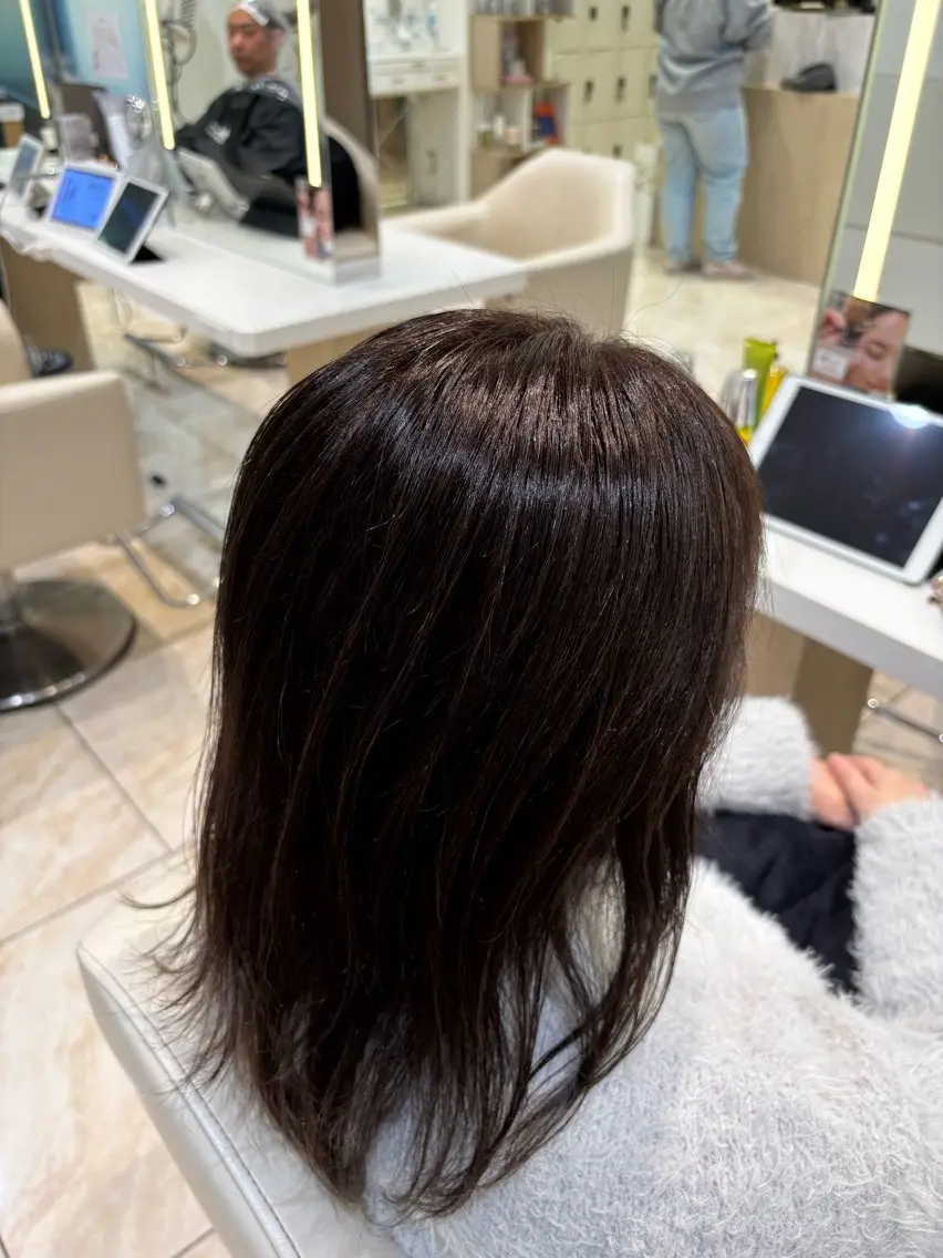 セミロング ヘアカラー トリートメント ナチュラルカラー/ ヘッドスパ/まゆ🐼の眉毛・アイブロウイメージ