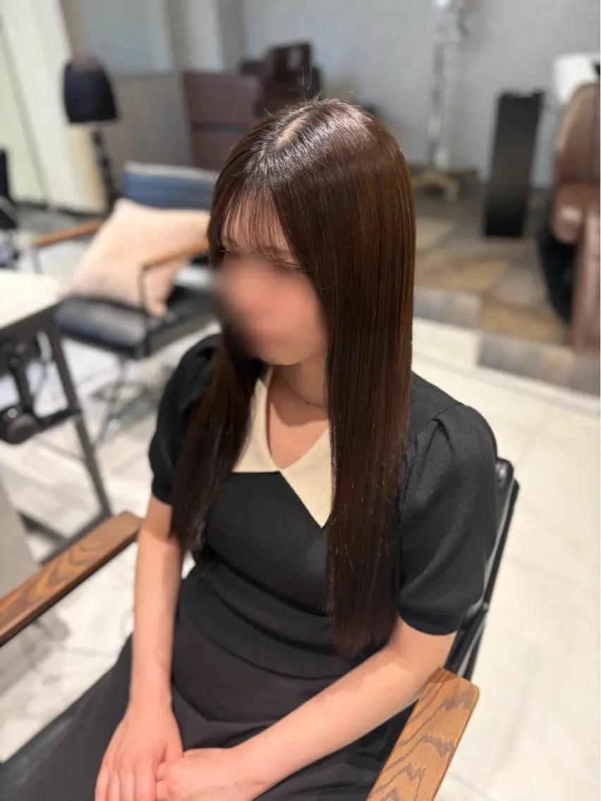 ロング カット ヘアカラー ハルカ🌷ナチュラル 盛れ/韓国ヘアのヘアスタイル