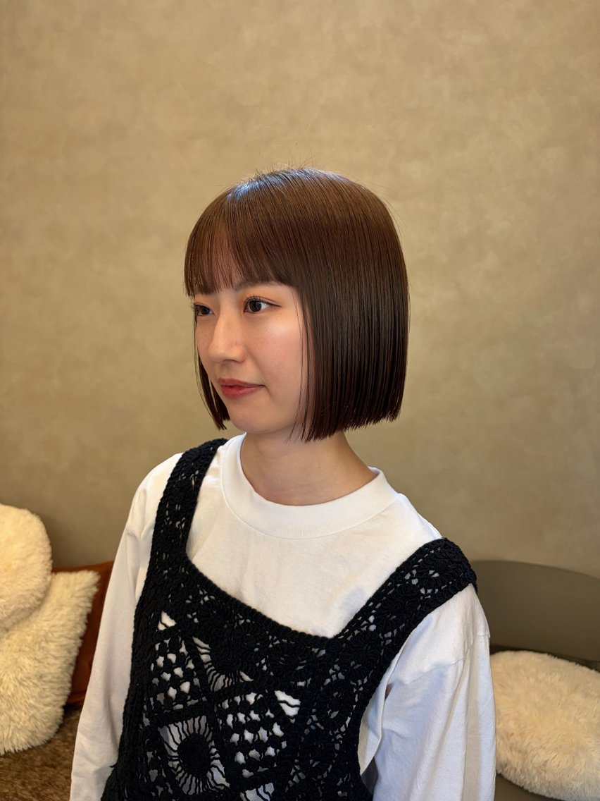 ショート ボブ 透明感カラー/ボブ/ レイヤー/モモカ🎀のヘアスタイル