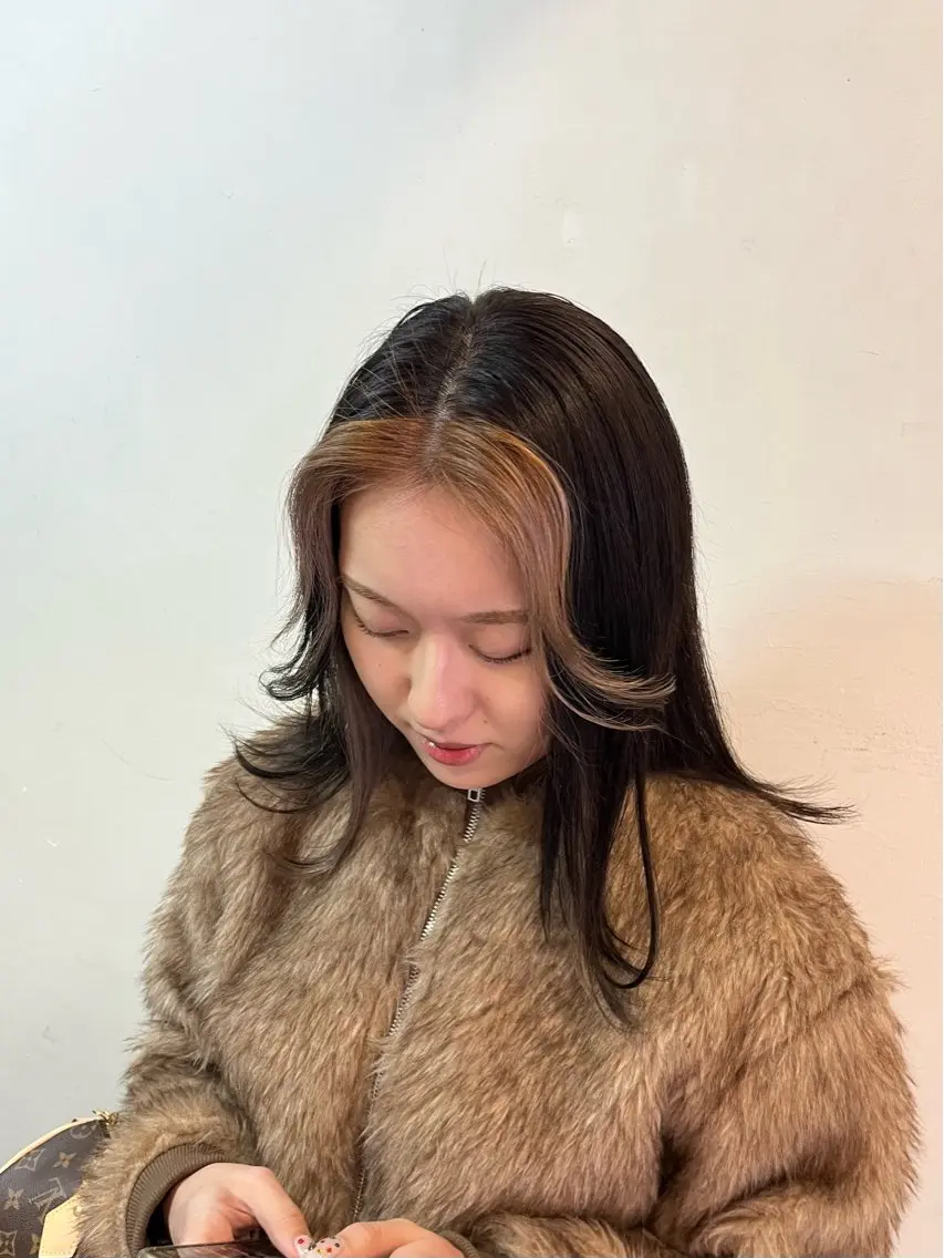 ミディアム カラー ミストバング  フェイスフレーミング 横浜/カットモデル 佐藤桃香 🦥のヘアスタイル