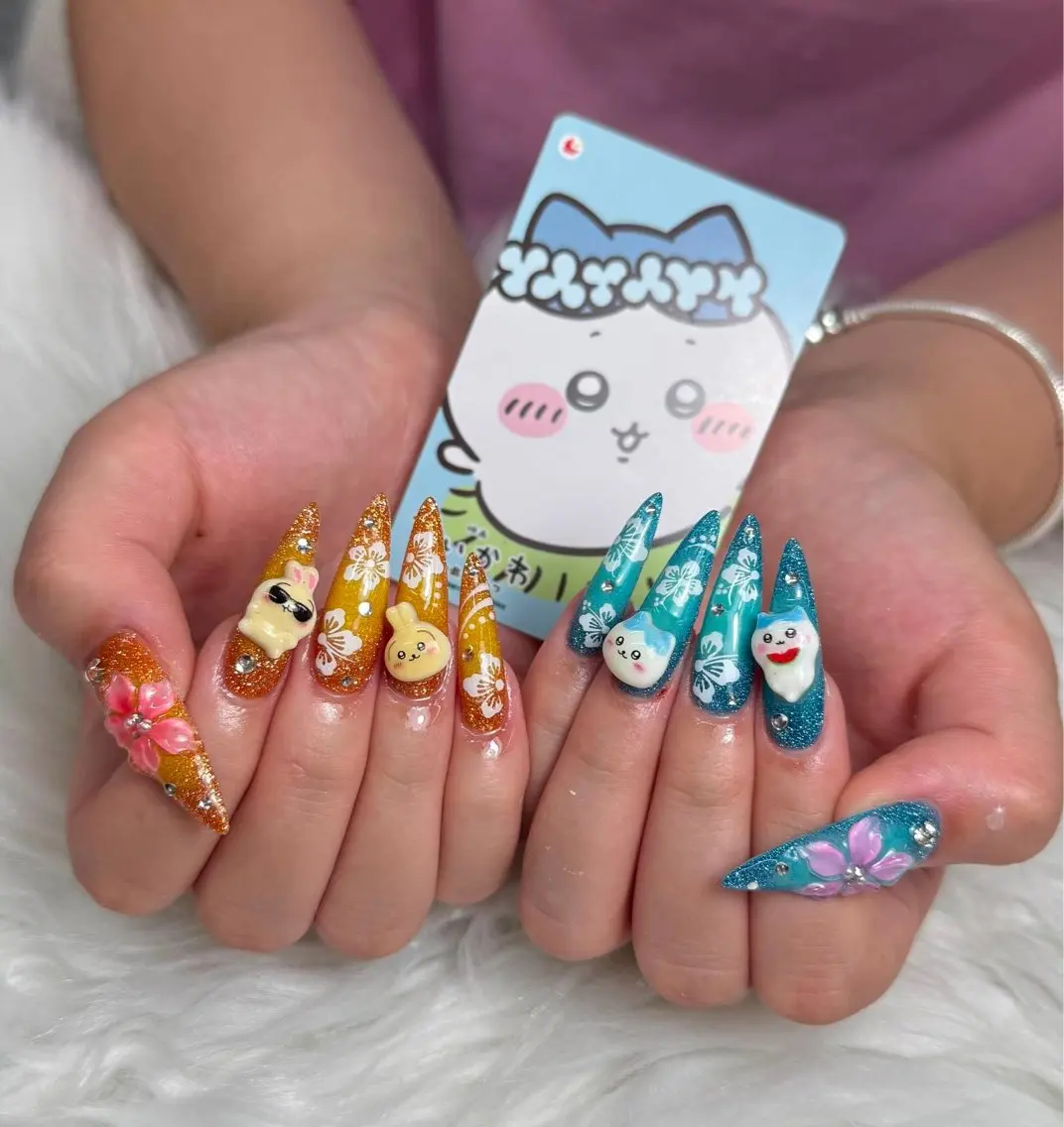 ネイル オーロラネイル チークネイル フラッシュネイル フレンチネイル ジェルネイル ハンドネイル ハンドケア Miyu Nailのネイルデザイン