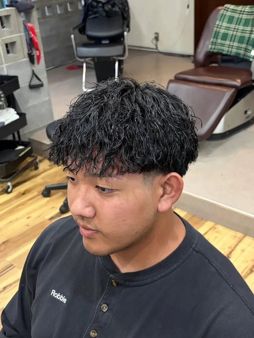 パーマ メンズ メンズパーマ カット パーマ 宅原 陸翔のヘアスタイル