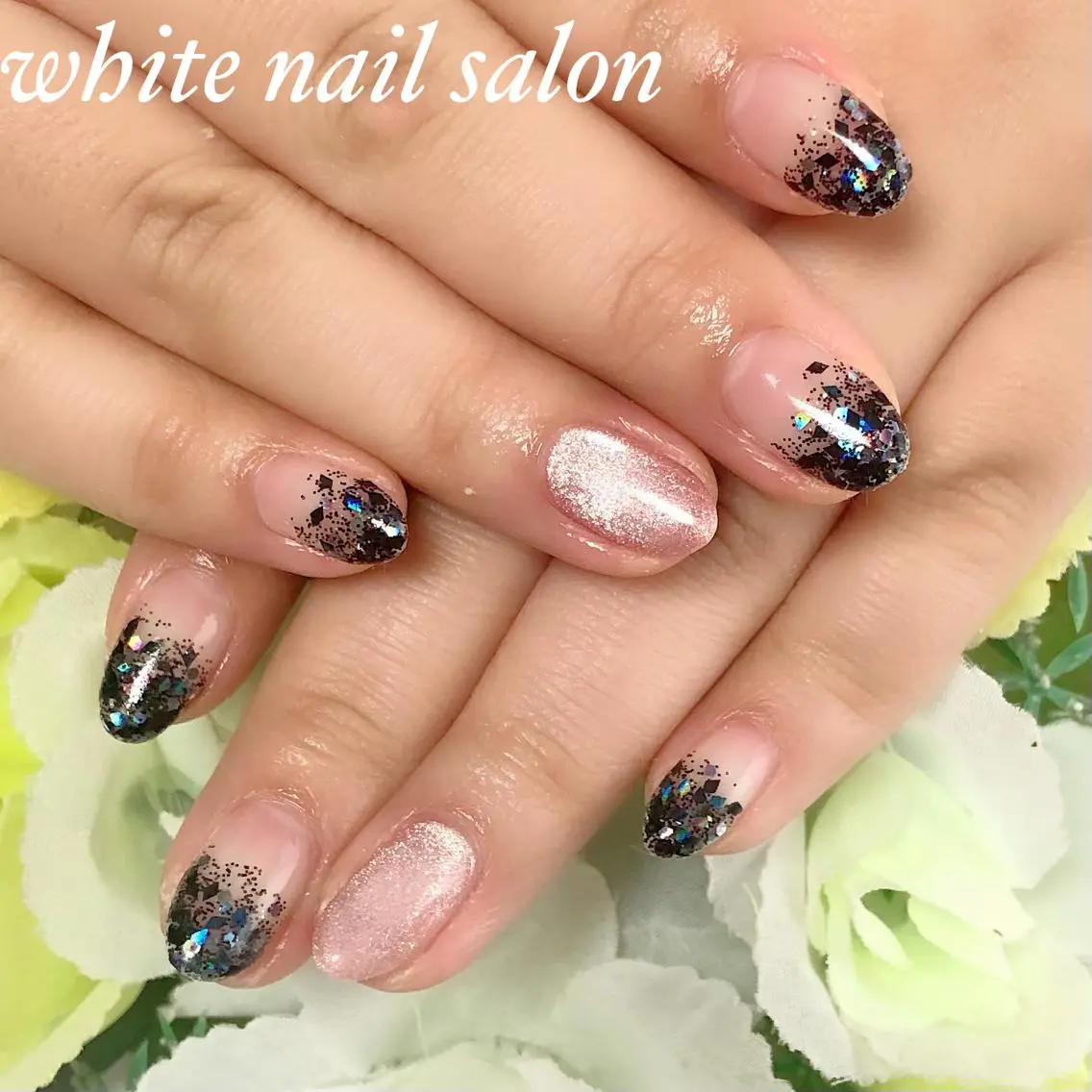 ネイル ジェルネイル ハードジェル 持ち込み ソフトジェル ハンドネイル white nail salonのネイルデザイン