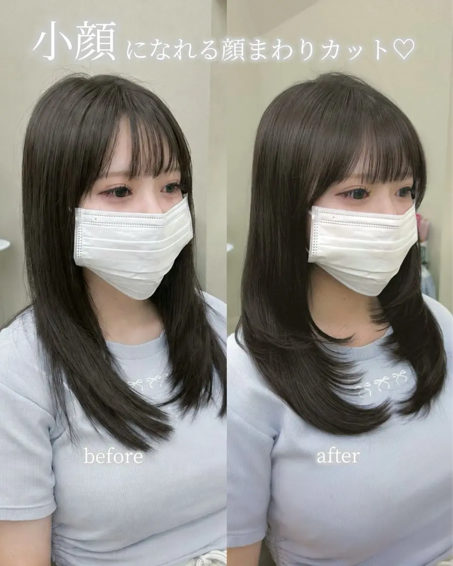セミロング レイヤーカット 似合わせカット 🤎ྀི似合わせ小顔 カット/mugi🤎のヘアスタイル