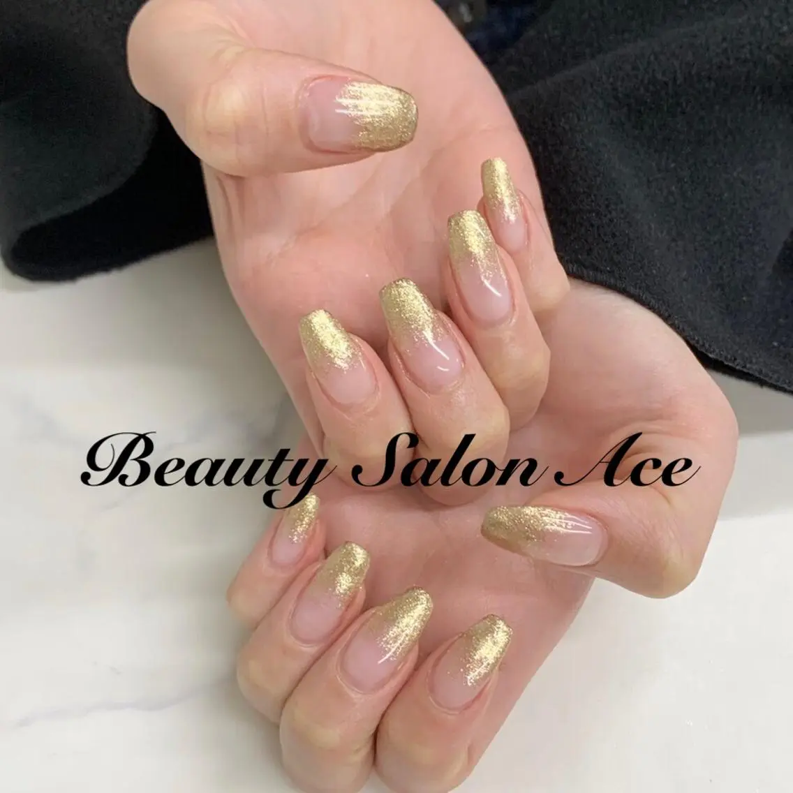 ネイル アートネイル 長さ出し ジェルネイル グラデーション ラメ(グリッター) 池袋フィルイン Ace♡Nailのネイルデザイン