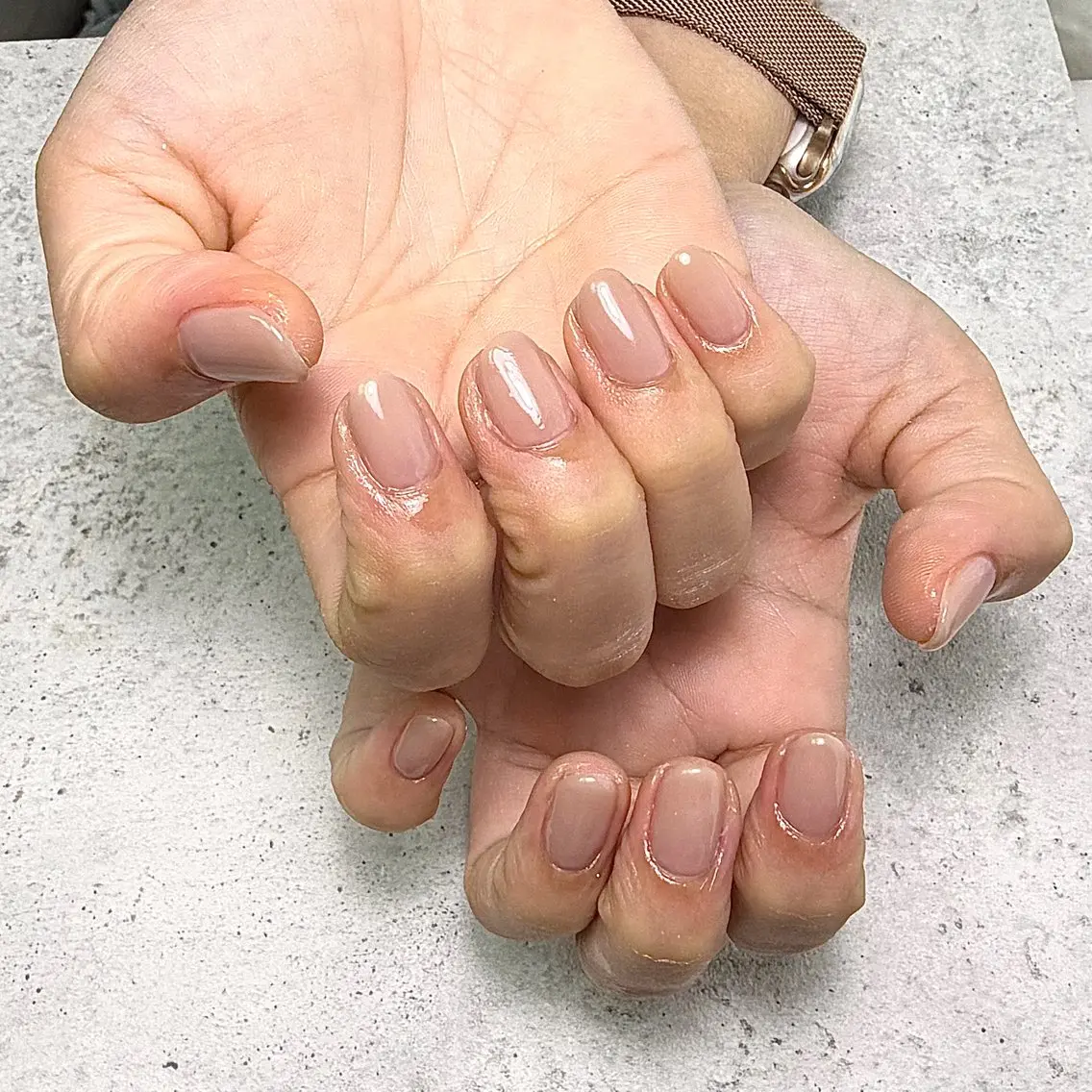 カラー ベージュカラー 酒向 宇蘭のネイルデザイン