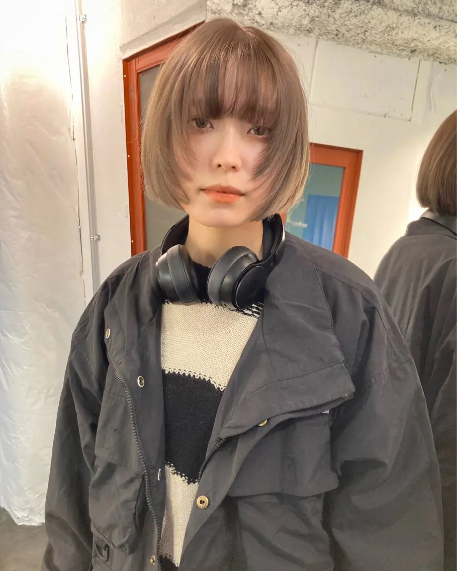 ミディアム カラー ボブレイヤー ボブ レイヤーカット 似合わせカット 🐈三毛猫ローライト ・mixカラー🐈のヘアスタイル