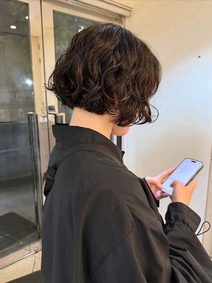 ショート ニュアンスパーマ 🫧山﨑　真歩🫧のヘアスタイル