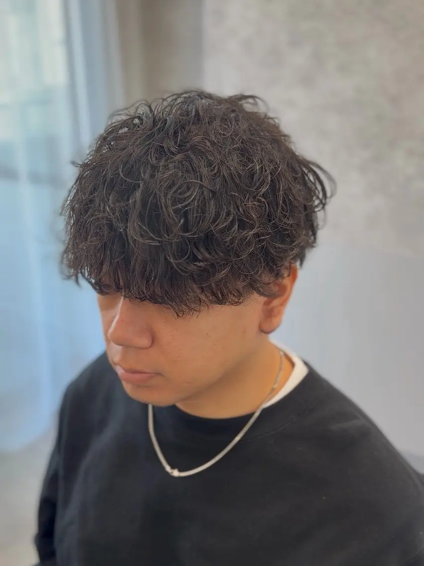 ショート パーマ メンズ カット パーマ トリートメント ヘッドスパ 【tocca茨木】 MOMOKAのヘアスタイル