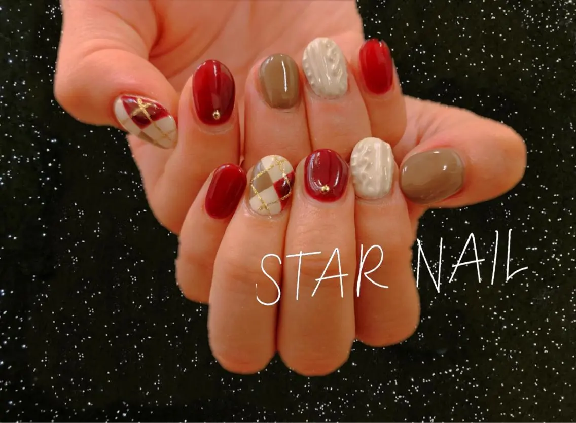ネイル ボルドー 持ち込み STAR NAILのネイルデザイン