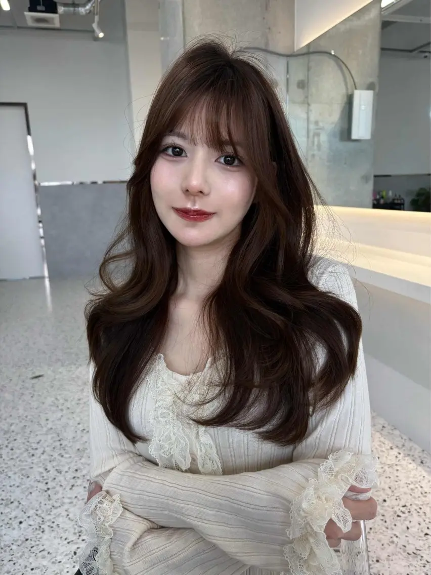 ロング カラー カット ヘアカラー トリートメント yui🎀ブリーチな しダブルカラー／博多のヘアスタイル