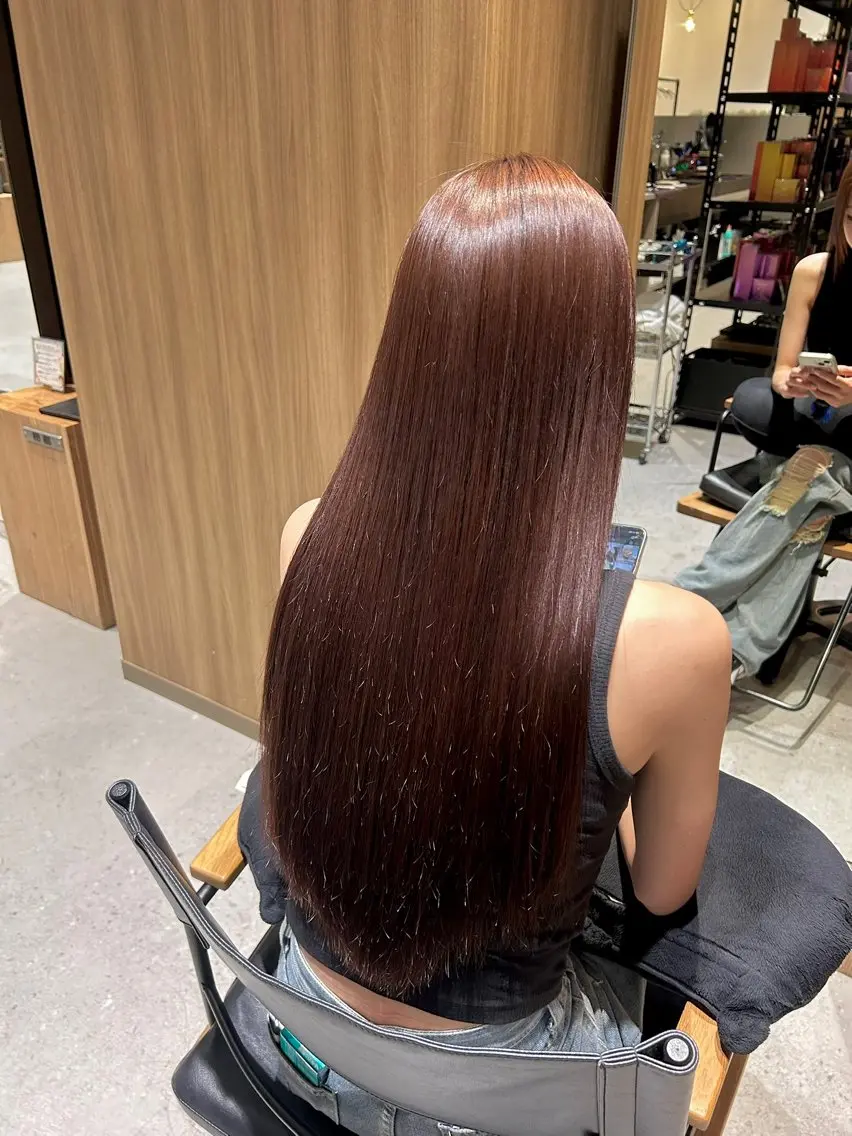 ロング 縮毛矯正 カット 縮毛矯正 トリートメント 髪質改善カラー/ レイヤー/望月うららのヘアスタイル
