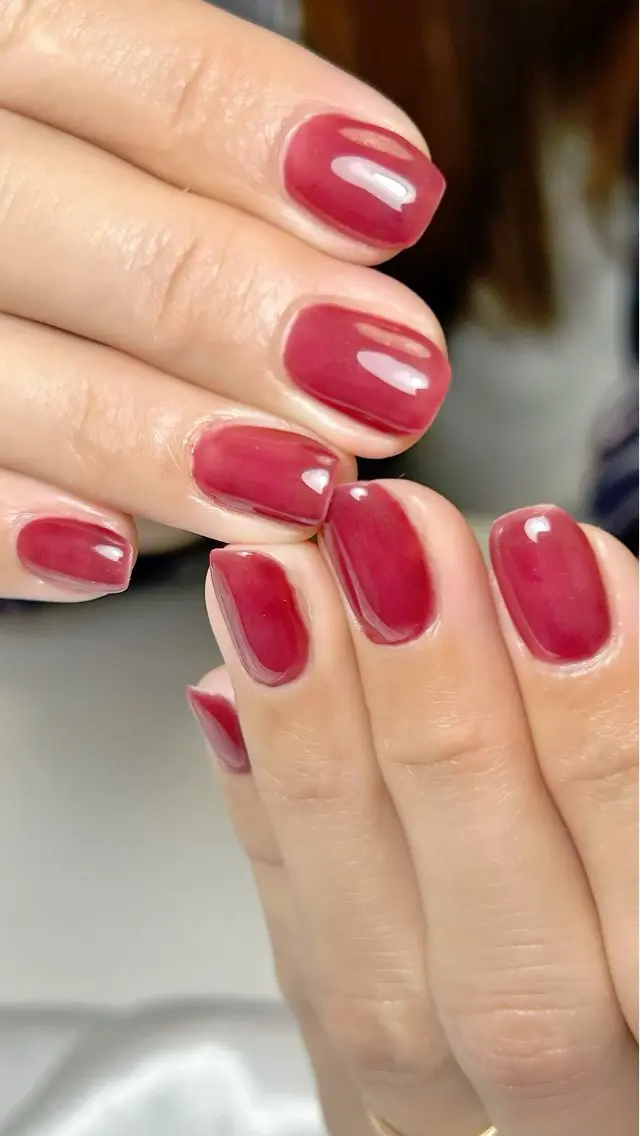 ネイル ボルドー ワンカラーネイル 【ティエルナ】 えつこのネイルデザイン