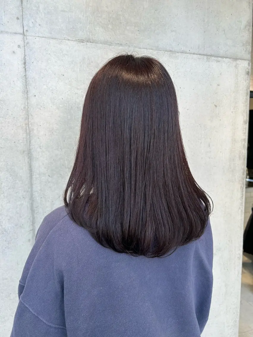 ミディアム カラー ヘアアレンジ カット ヘアカラー トリートメント ボブ艶モテカラー🫧 カリンのヘアスタイル