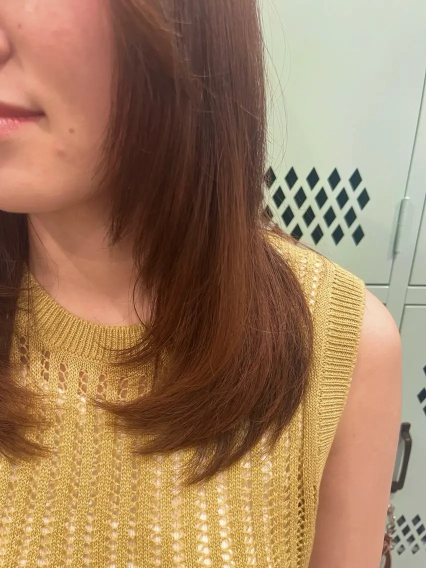 ミディアム カラー トリートメント カット ヘアカラー トリートメント lucina ヒヨリのヘアスタイル