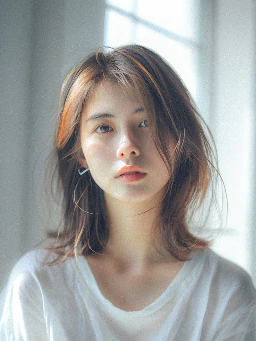 ミディアム カラー カット ヘアカラー トリートメント edA. 鎌倉のヘアスタイル