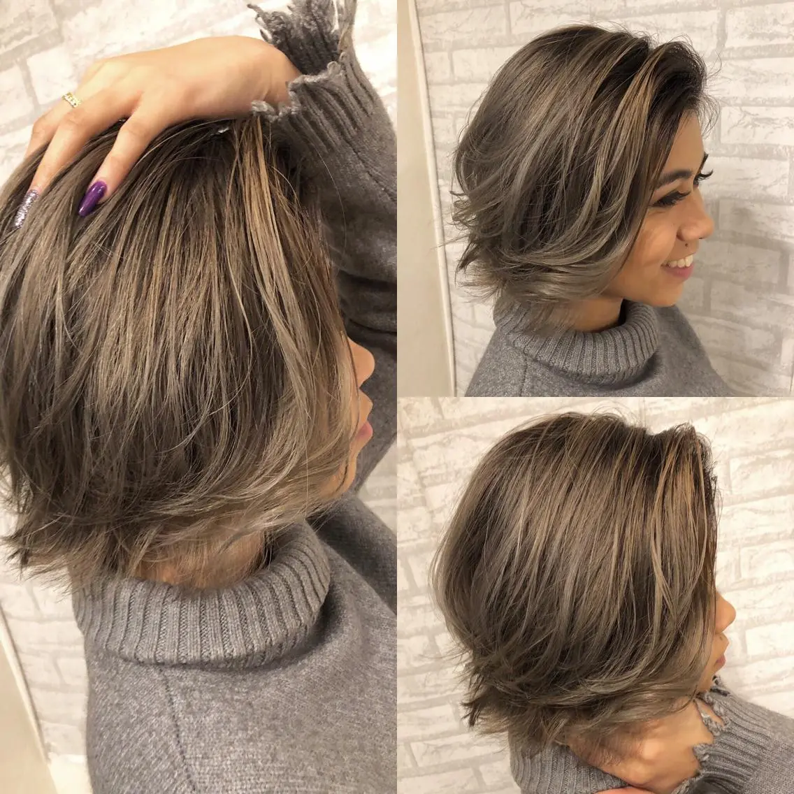 ショート カラー 透明感カラー グレージュ 外国人風カラー ショートヘア カット ヘアカラー トリートメント JILBLAN京都 ショート/ハイライトのヘアスタイル