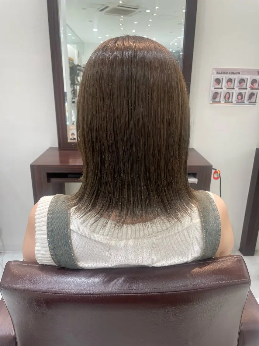 ミディアム カラー カット ヘアカラー トリートメント 【千葉駅南口歩1分】 MAKAのヘアスタイル