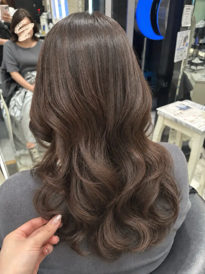 セミロング パーマ セミロングパーマ 韓国風ヘア レイヤーカット カット パーマ ボブパーマ 🌷ヨシカワハナコのヘアスタイル