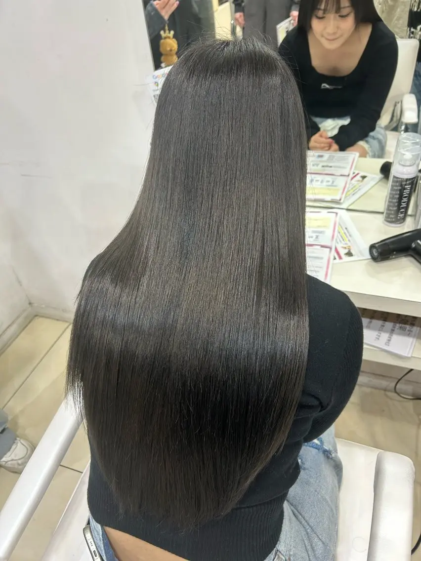 ロング カット 縮毛矯正 【髪質改善カラー】 瀧田嵐士🇰🇷のヘアスタイル