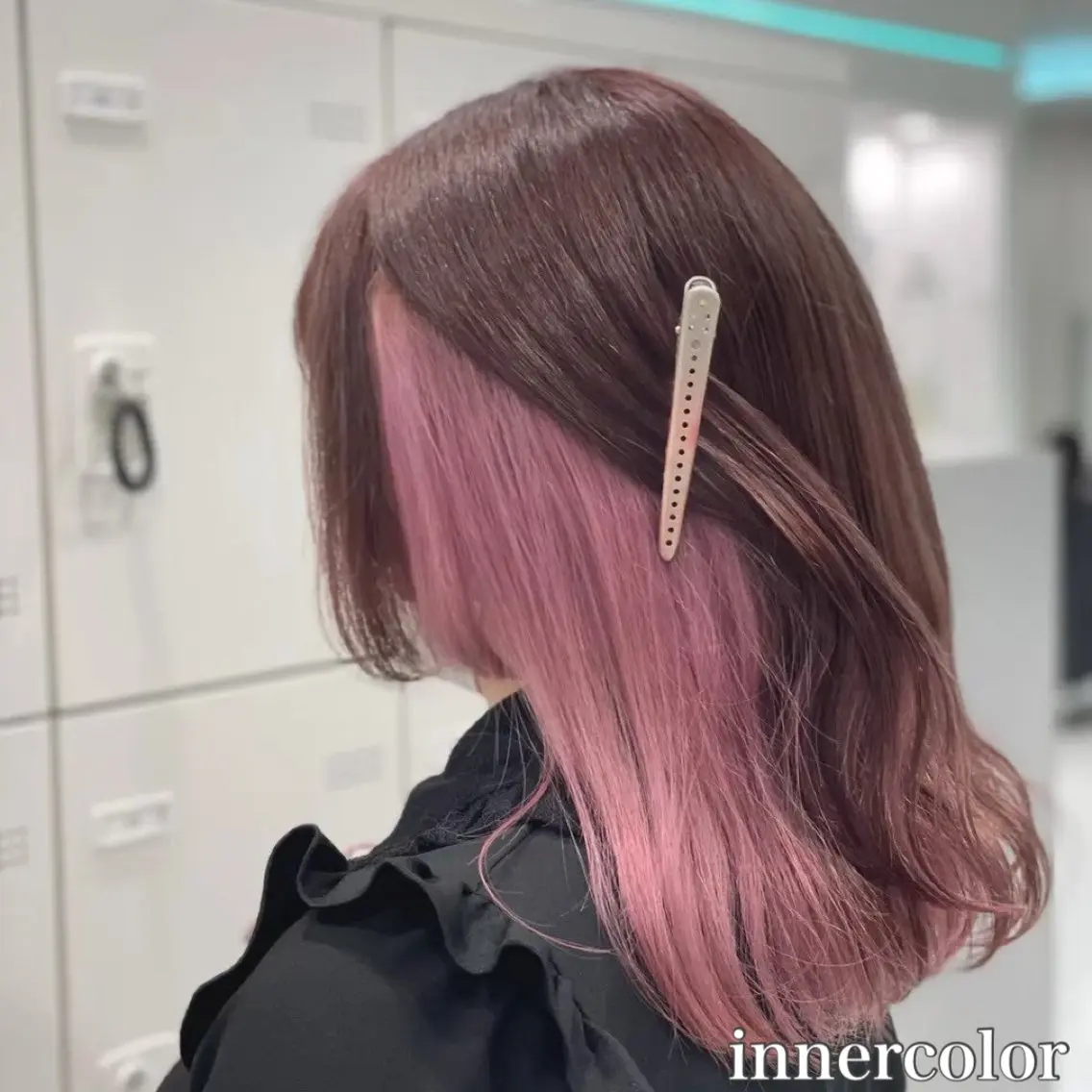 セミロング カラー ヘアアレンジ インナーカラー 🫧モテる💗ダメー ジレスハイトーン🫧のヘアスタイル