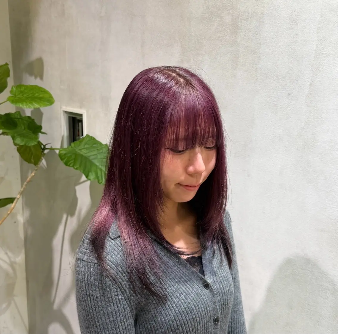 カラー 透明感カラー ピンクカラー 田村 結依花のヘアスタイル