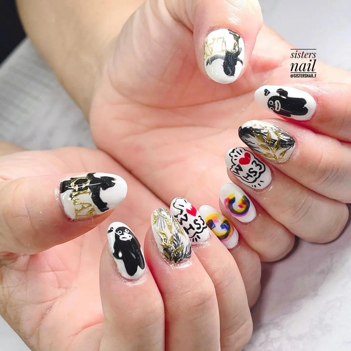 ネイル アートネイル 夏ネイル sisters nail.fのネイルデザイン