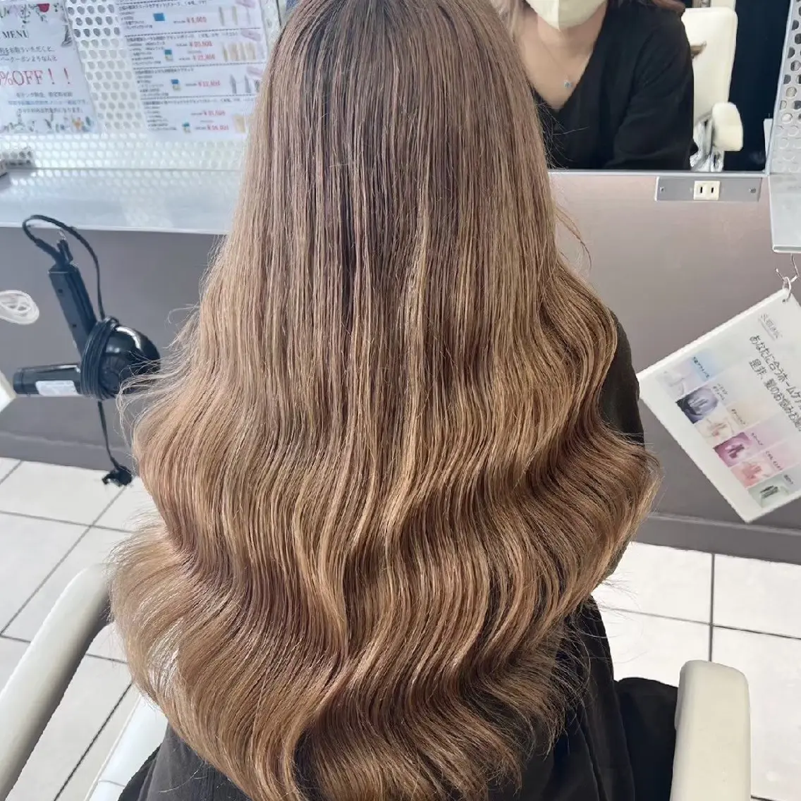 ロング カラー 縮毛矯正/ワンカラー モデル募集🫧羽夏のヘアスタイル