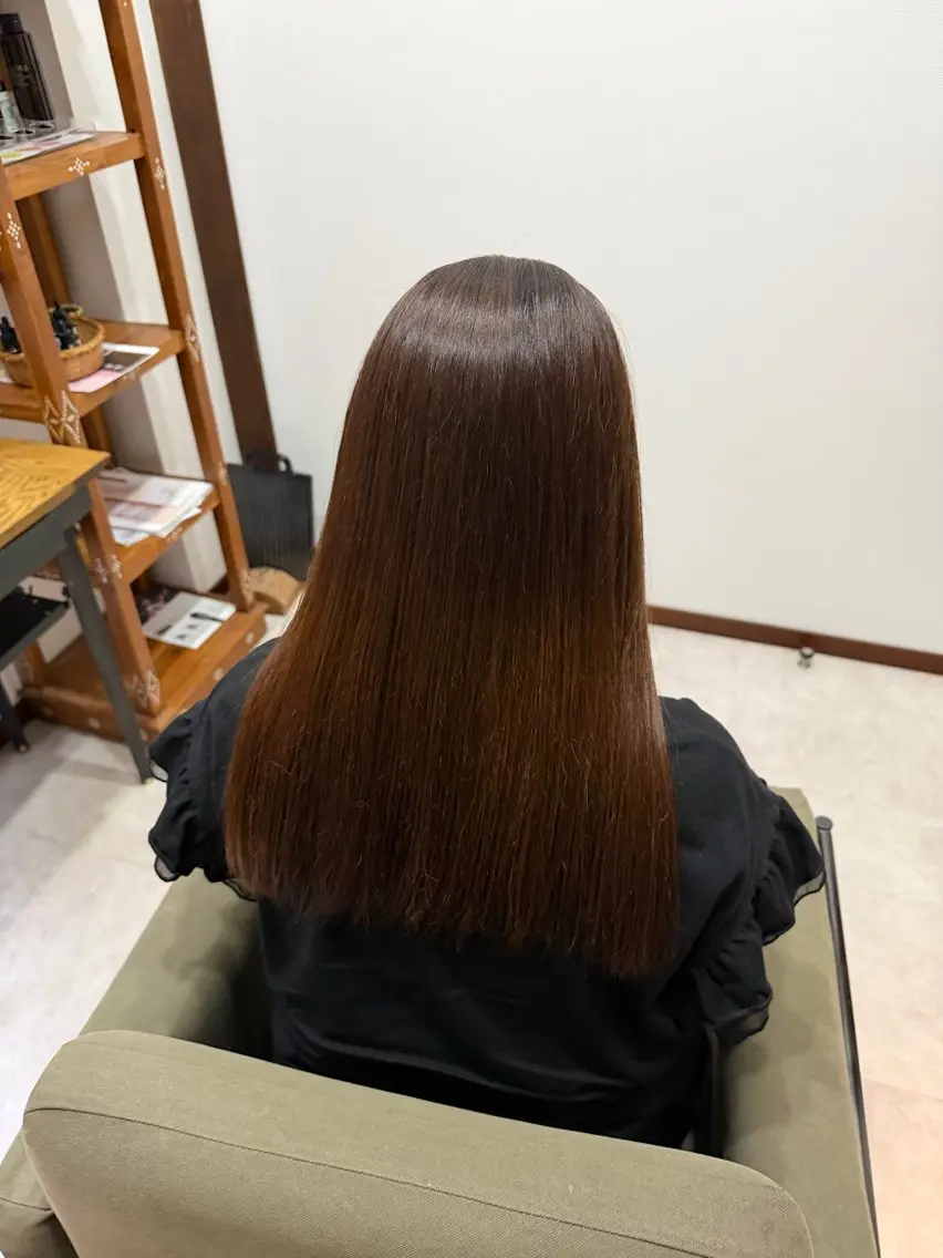 ロング 縮毛矯正 縮毛矯正 髪質改善×美髪矯正/ 岡山/総社/出水裕大のヘアスタイル