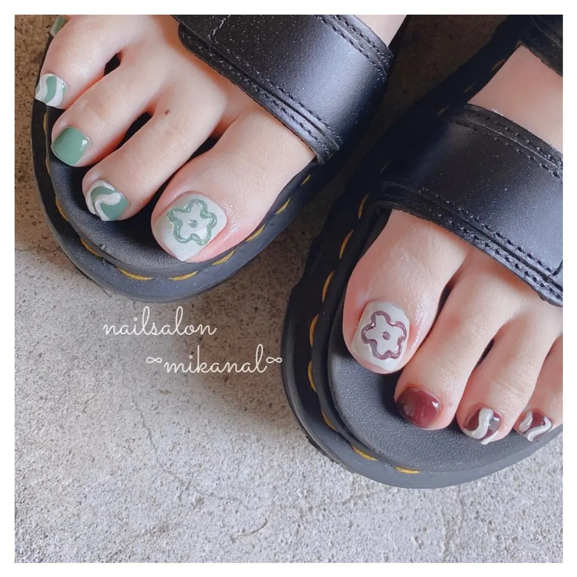 ネイル アートネイル フットネイル フットネイル nailsalon ∞ ﾐｶﾅﾙ ∞のネイルデザイン