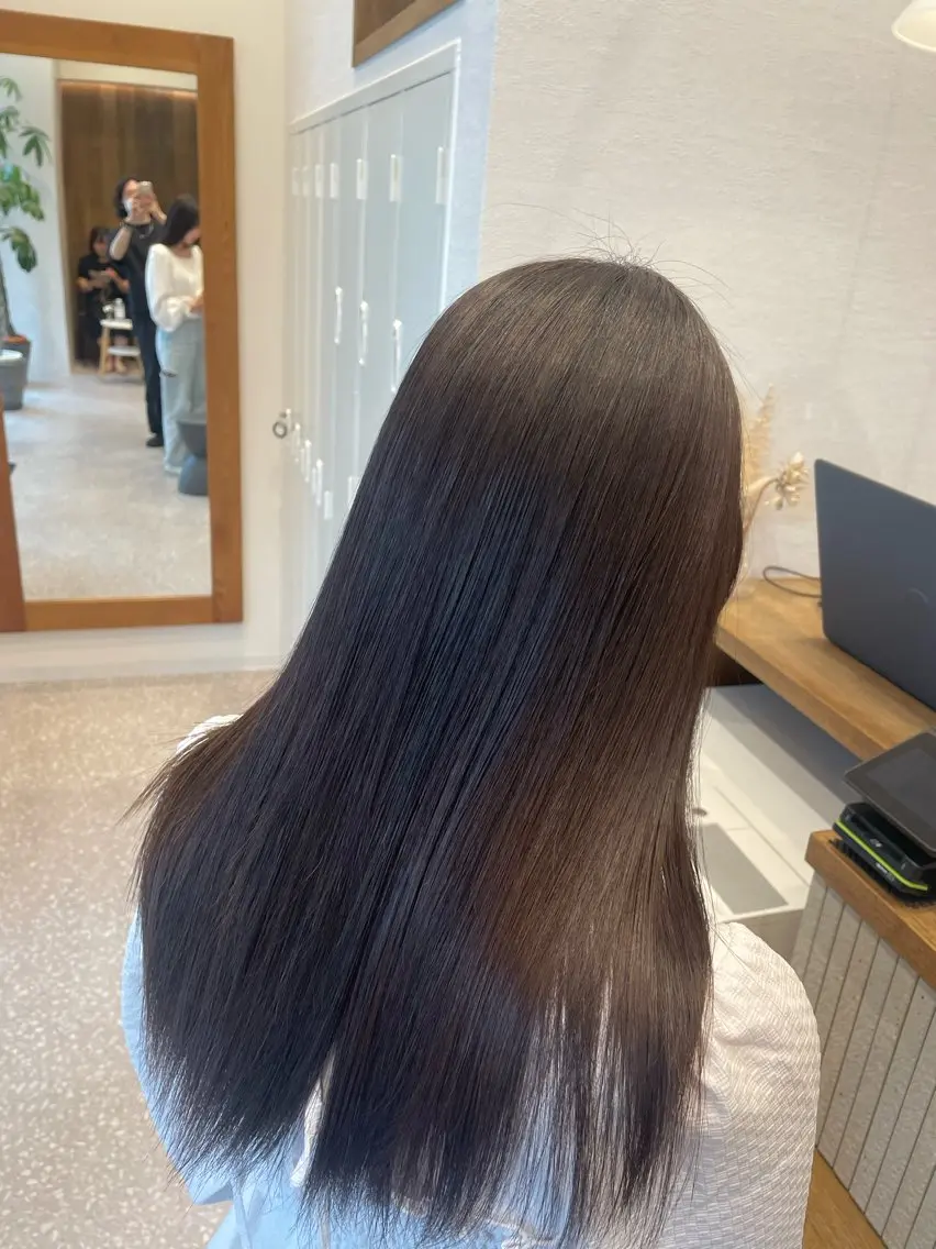 ロング 髪質改善 縮毛矯正 トリートメント カット 縮毛矯正 トリートメント 荒木 理緒のヘアスタイル