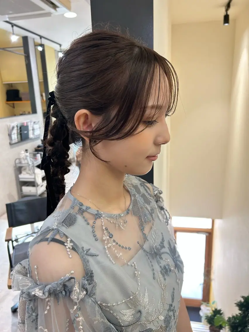ヘアアレンジ 結婚式・ブライダル ヘアセット hubhair レイヤー/透明感のヘアスタイル